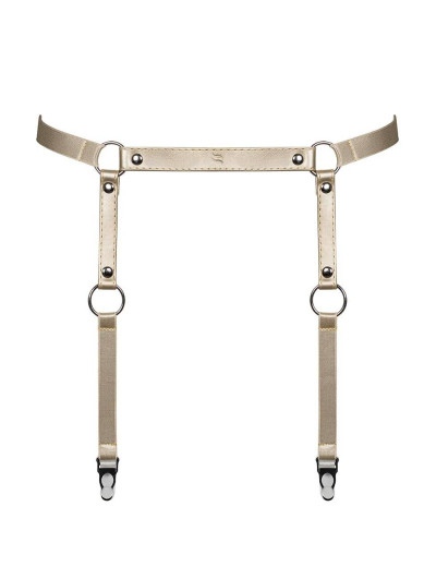 Стрэп-пояс с пажами для чулок Obsessive A764, Цвет: золотой, Размеры: S/M/L, изображение 3