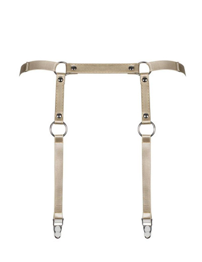 Стрэп-пояс с пажами для чулок Obsessive A764, Цвет: золотой, Размеры: S/M/L, изображение 4