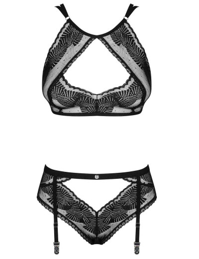 Сексуальный комплект Obsessive ALLASTIA SET, Цвет: черный, Размеры: L/XL, изображение 3