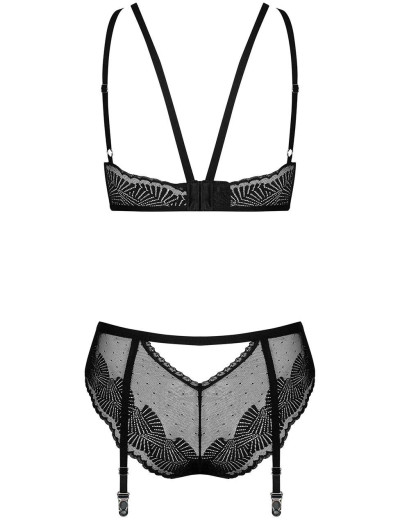 Сексуальный комплект Obsessive ALLASTIA SET, Цвет: черный, Размеры: L/XL, изображение 4