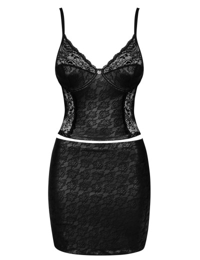 Черный корсет с юбкой Obsessive FELISITA, Цвет: черный, Размеры: L/XL, изображение 3 Черный корсет с юбкой Obsessive FELISITA, Цвет: черный, Размеры: L/XL, изображение 3