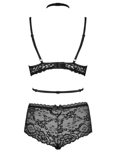 Соблазнительный комплект Obsessive RAQUELIA SET, Цвет: черный, Размеры: S/M, изображение 4