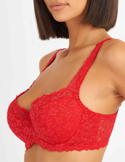 Бюстгальтер балконет Simona M 608 красный, Цвет: красный, Размеры: 95B, изображение 4