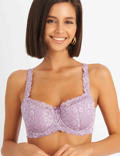 Бюстгальтер балконет Simona M 608 туман, Цвет: туман, Размеры: 70F, изображение 3