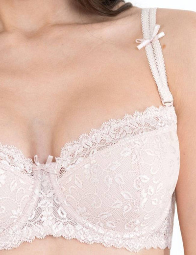 Бюстгальтер балконет Sermija 146-12-L крем-брюле, Цвет: крем-брюле, Размеры: 75E, изображение 2