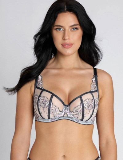 Мягкий французский балконет Subtille IRIS GREY soft balkonette, Цвет: серый+розовый, Размеры: 90E, изображение 3