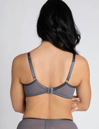 Мягкий французский балконет Subtille IRIS GREY soft balkonette, Цвет: серый+розовый, Размеры: 90E, изображение 2