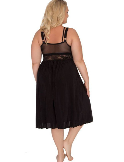 Сорочка для женщин пышных форм Akcent 572 черный, Цвет: черный, Размеры: L, изображение 2