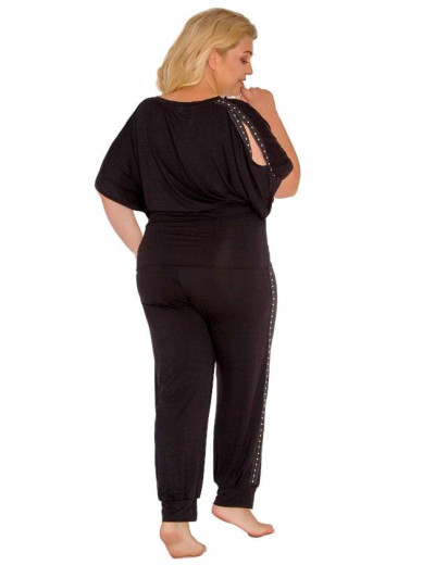 Вискозный комплект с брюками Akcent 596, Цвет: черный, Размеры: L, изображение 2