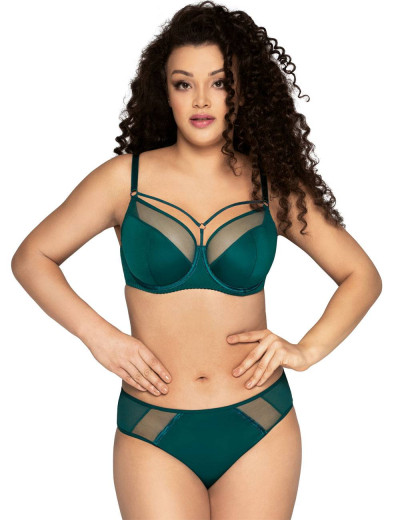 Бюстгальтер полумягкий Ava NOVATO LUX 1030/1 PU изумруд со стрэпами, Цвет: изумруд, Размеры: 80B, изображение 2