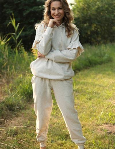 Джоггеры женские Doctor Nap SPO.4309 SALT & PEPPER, Цвет: бежевый, Размеры: S, изображение 2