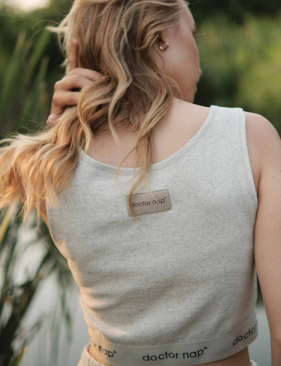 Спортивный топ Doctor Nap TOP.4300 SALT & PEPPER, Цвет: бежевый, Размеры: L, изображение 2