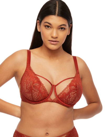 Мягкий кружевной бюстгальтер Kinga FIREBIRD 860-SC, Цвет: медный, Размеры: 65J, изображение 3