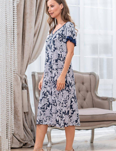 Ночная сорочка Mia-Mella MADLEN 6384, Цвет: синий, Размеры: L, изображение 3