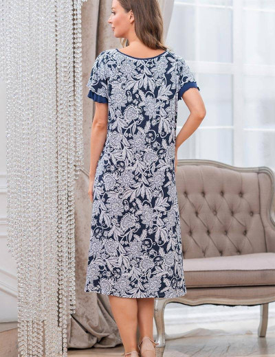 Ночная сорочка Mia-Mella MADLEN 6384, Цвет: синий, Размеры: L, изображение 2