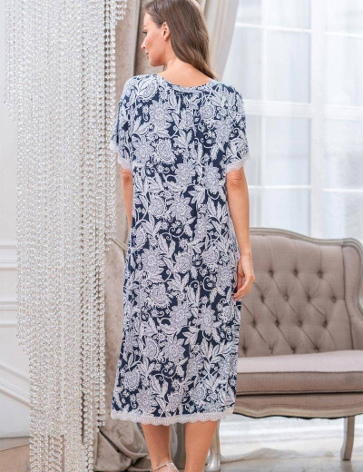 Ночная сорочка Mia-Mella MADLEN 6385, Цвет: синий, Размеры: 3XL, изображение 2