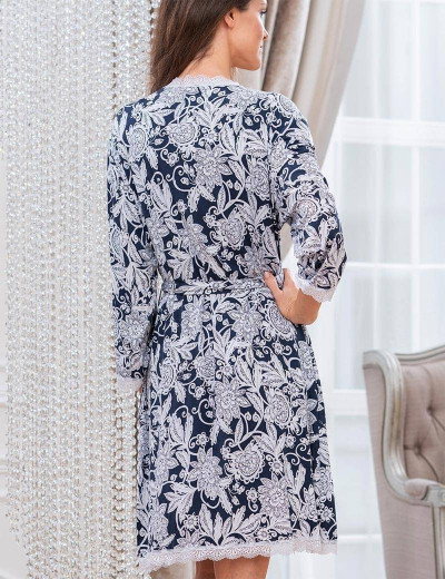 Короткий халат-кимоно Mia-Mella MADLEN 6419, Цвет: синий, Размеры: L/XL, изображение 2