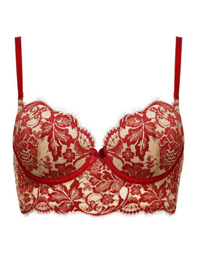 Комплект белья Mioocchi EMMA 775654 бюстье бразилиана rosso, Цвет: rosso (красный), Размеры: 80D, изображение 3