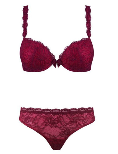 Кружевной комплект Mioocchi LEA 774343 пуш-ап и бразилиана magenta/rosa, Цвет: magenta/rosa, Размеры: 70B, изображение 3