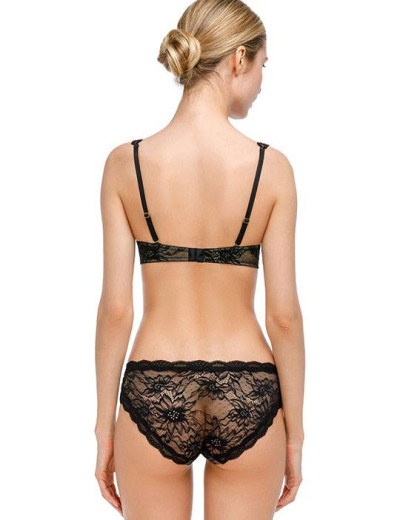 Кружевной комплект Mioocchi LEA 774444 балконет слипы nero/nudo, Цвет: nero/nudo, Размеры: 70C, изображение 2