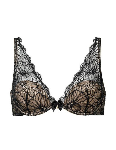 Кружевной комплект Mioocchi LEA 774643 бралетт бразилиана nero/nudo, Цвет: nero/nudo, Размеры: 65C, изображение 4