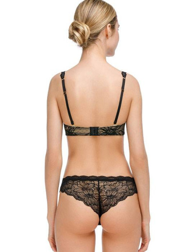 Кружевной комплект Mioocchi LEA 774543 фашия бразилиана nero/nudo, Цвет: nero/nudo, Размеры: 70C, изображение 2