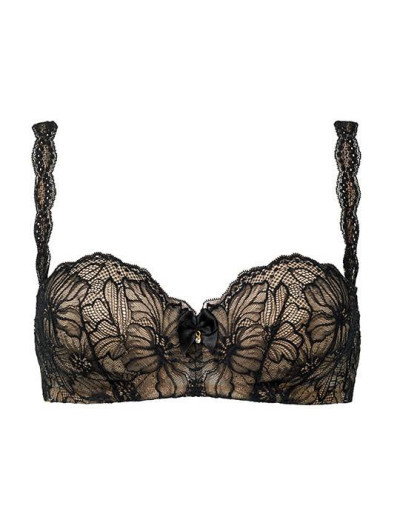 Кружевной комплект Mioocchi LEA 774543 фашия бразилиана nero/nudo, Цвет: nero/nudo, Размеры: 70C, изображение 3