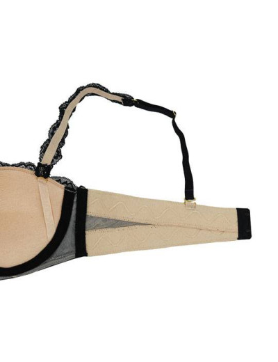 Кружевной комплект Mioocchi LEA 774543 фашия бразилиана nero/nudo, Цвет: nero/nudo, Размеры: 70C, изображение 4