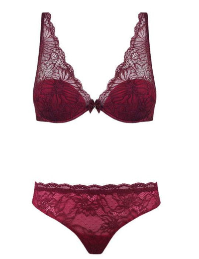 Кружевной комплект Mioocchi LEA 774643 бралетт бразилиана magenta/rosa, Цвет: magenta/rosa, Размеры: 70C, изображение 3