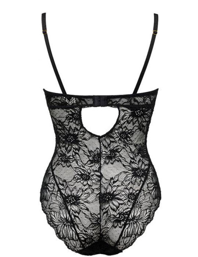 Кружевное боди Mioocchi LEA 7748, Цвет: nero/nudo, Размеры: 70A, изображение 5