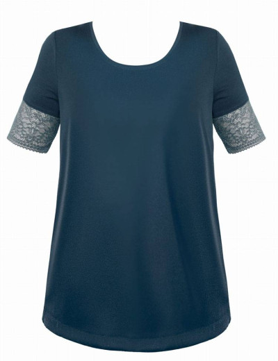 Пижама с брюками Nipplex ZOYA PAJAMAS из вискозы и хлопка, Цвет: индиго, Размеры: XL, изображение 3