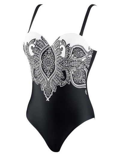 Совместный купальник пуш-ап UNICONF CBI124 V1 SIMPLY ELEGANT, Цвет: черный, Размеры: 70B, изображение 3