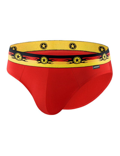 Мужские трусы слипы UNICONF PB53 красный, Цвет: красный, Размеры: L, изображение 2