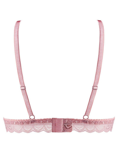 Кружевной бюстгальтер бралетт UNICONF SM27 пудровый, Цвет: пудровый, Размеры: 80B, изображение 4