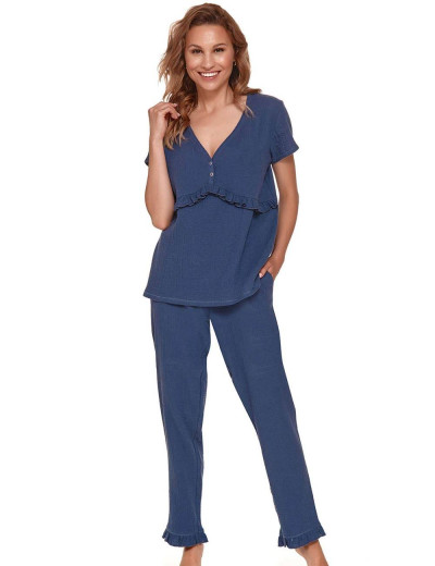 Хлопковая пижама с брюками Doctor Nap PM.4382 COSMOS, Цвет: синий, Размеры: S, изображение 3