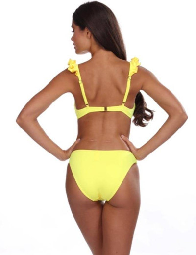 Раздельный купальник с формованной чашкой Lorin L2458/2, Цвет: лимон, Размеры: 70C, изображение 2