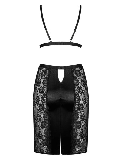 Соблазнительный комплект бюст + юбка Obsessive BLANITA, Цвет: черный, Размеры: S/M, изображение 4