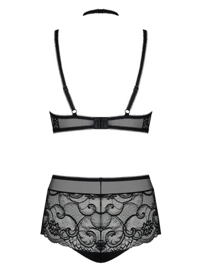 Сексуальный комплект Obsessive ELIZENES SET, Цвет: черный, Размеры: S/M, изображение 4