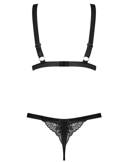 Сексуальный комплект Obsessive ELOISSA SET, Цвет: черный, Размеры: L/XL, изображение 4