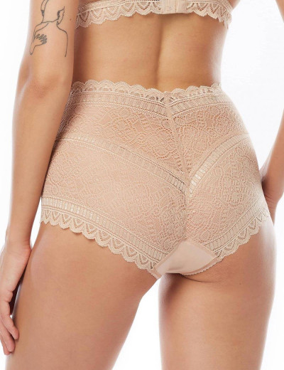 Высокие кружевные слипы UNICONF NM10 бежевый, Цвет: бежевый, Размеры: S, изображение 2