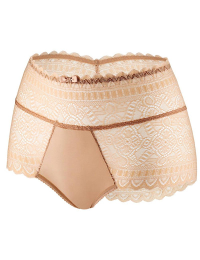 Высокие кружевные слипы UNICONF NM10 бежевый, Цвет: бежевый, Размеры: S, изображение 3