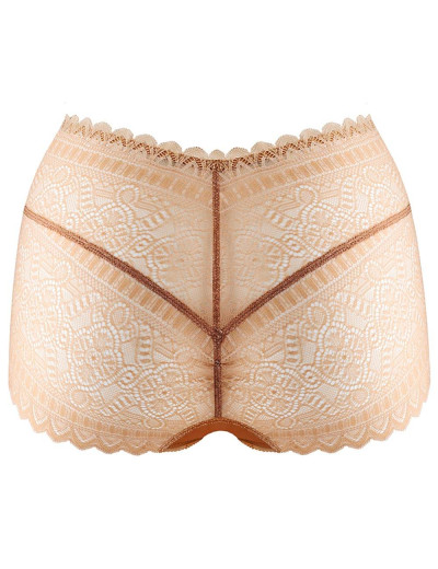 Высокие кружевные слипы UNICONF NM10 бежевый, Цвет: бежевый, Размеры: S, изображение 4