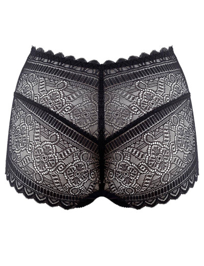 Высокие кружевные слипы UNICONF NM10 черный, Цвет: черный, Размеры: S, изображение 4