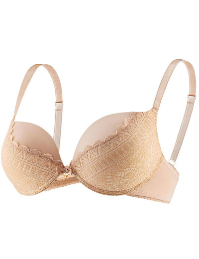 Бюстгальтер бабочка пуш-ап UNICONF SM31 бежевый, Цвет: бежевый, Размеры: 75B, изображение 2