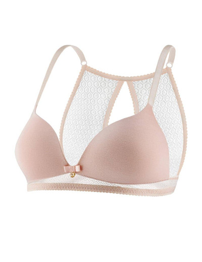 Бюстгальтер триангул пуш-ап с кружевной спинкой UNICONF SN34 пудровый, Цвет: пудровый, Размеры: 80B, изображение 3