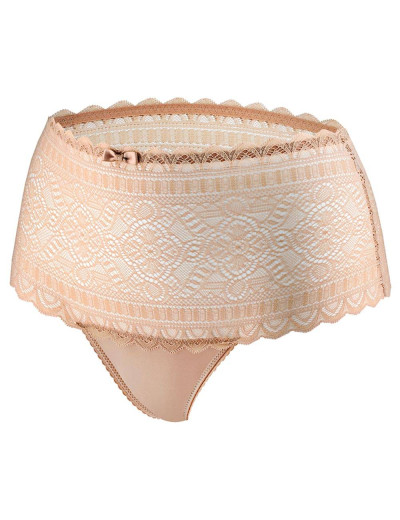 Высокие кружевные стринги UNICONF TM11 бежевый, Цвет: бежевый, Размеры: L, изображение 3