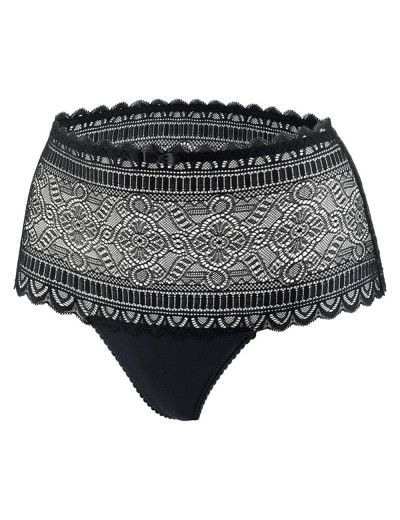 Высокие кружевные стринги UNICONF TM11 черный, Цвет: черный, Размеры: S, изображение 3