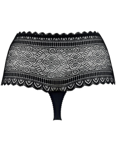 Высокие кружевные стринги UNICONF TM11 черный, Цвет: черный, Размеры: S, изображение 4