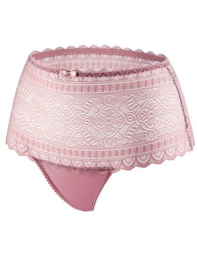 Высокие кружевные стринги UNICONF TM11 пудровый, Цвет: пудровый, Размеры: S, изображение 3