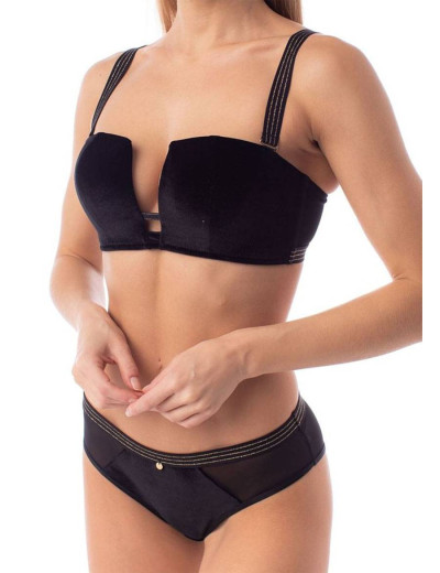 Бюстгальтер балконет планж Coquette Revue MARILYN 55107-06 без косточек, Цвет: черный, Размеры: 70D, изображение 6